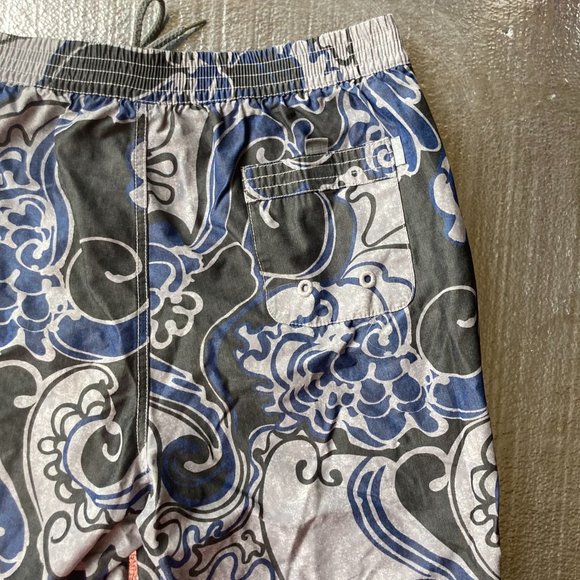 TOMMY BAHAMA Swim Trunks Adult Large Surf Waves Blue Mens Bath Suit Board Shorts - Picture 10 of 16